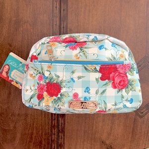 Pioneer Woman NWT Cosmetic Bag Travel Floral Western Plaid Bag